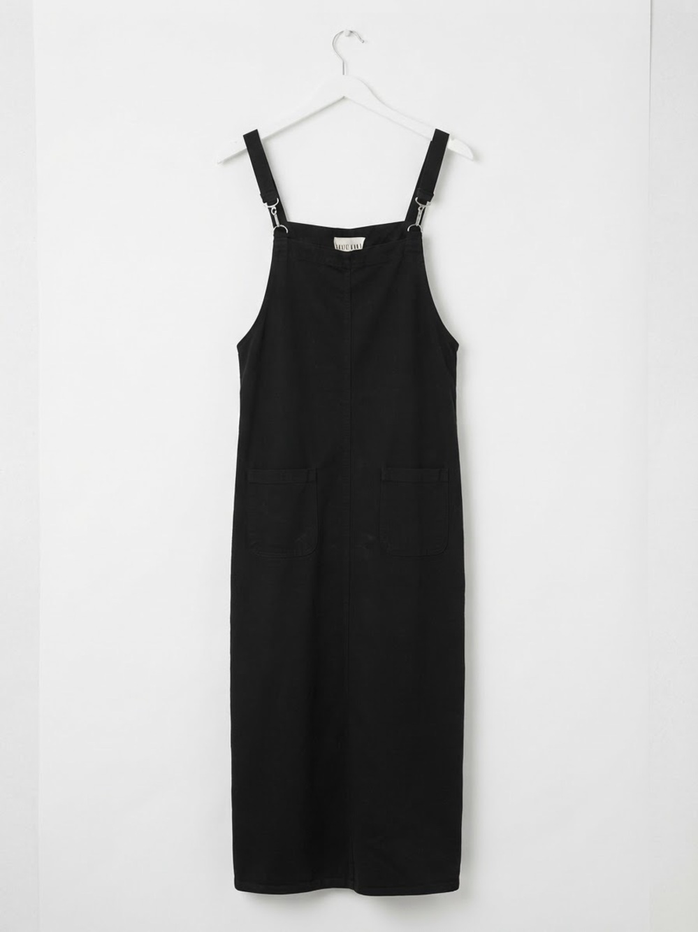 David Dart Black Denim Overall Dress - Size L 90s Layering Fall Fashion